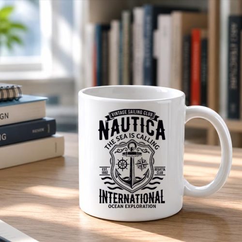 Nautica International Sailing Club Anchor Emblem Mug 2 Nautica International Sailing Club Anchor Emblem Mug