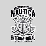 Nautica International Sailing Club Anchor Emblem Sticker