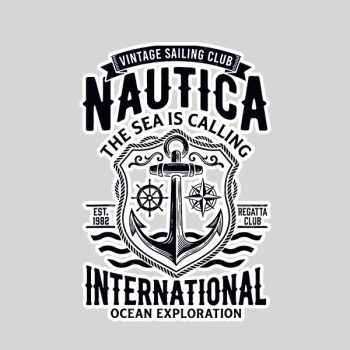 Homepage 68 Nautica International Sailing Club Anchor Emblem Sticker