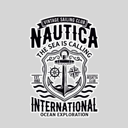 Nautica International Sailing Club Anchor Emblem Sticker 1 Nautica International Sailing Club Anchor Emblem Sticker