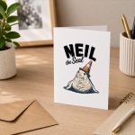 Neil The Seal Tasmania Traffic Cone Greeting Card