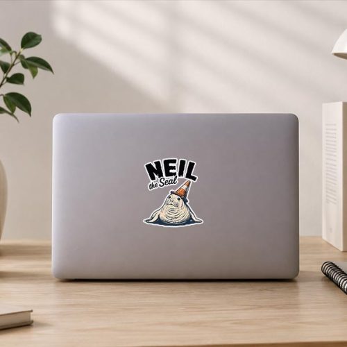 Neil The Seal Tasmania Traffic Cone Sticker