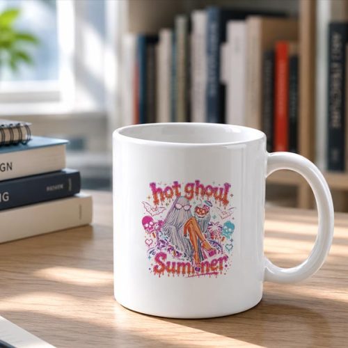 Neon Spooky Horror Summer Creepy Beach Party Mug