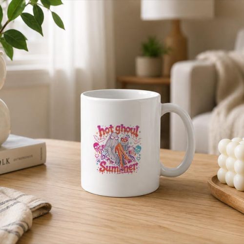 Neon Spooky Horror Summer Creepy Beach Party Mug