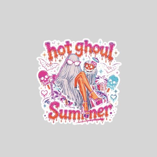 Neon Spooky Horror Summer Creepy Beach Party Sticker 1 Neon Spooky Horror Summer Creepy Beach Party Sticker