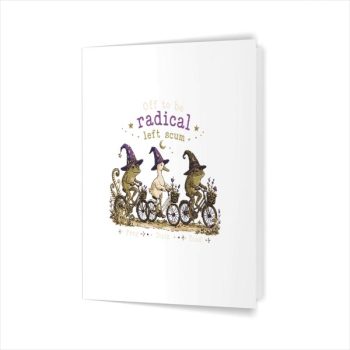 Off To Be Radical Left Scum Frog Duck Toad Greeting Card