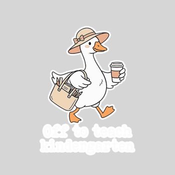 Homepage 156 Off To Teach Kindergarten Sillygoose Teacher Back To School Sticker