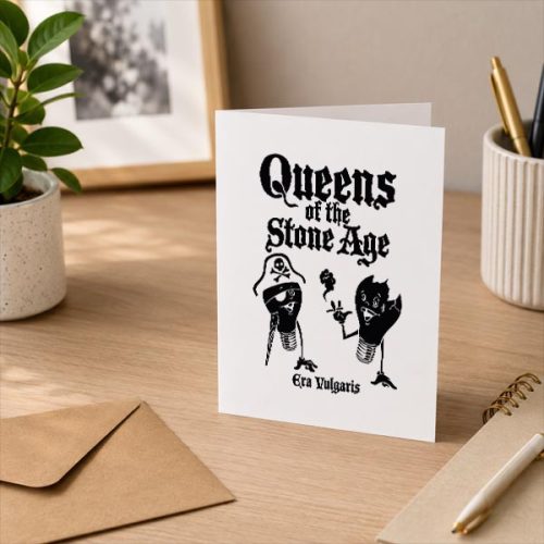 Official Queens Of The Stone Age Era Vulgaris Greeting Card 3 Official Queens Of The Stone Age Era Vulgaris Greeting Card