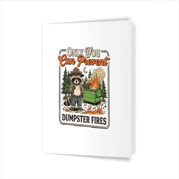 Homepage 76 Only You Can Prevent Dumpster Fires Sarcastic Raccoon Greeting Card