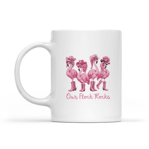 Our Flock Rocks Western Flamingo Girls Trip Vacation Cowgirl Mug 1 Our Flock Rocks Western Flamingo Girls Trip Vacation Cowgirl Mug