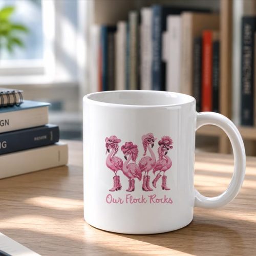 Our Flock Rocks Western Flamingo Girls Trip Vacation Cowgirl Mug 2 Our Flock Rocks Western Flamingo Girls Trip Vacation Cowgirl Mug