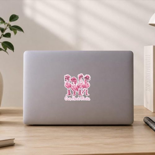 Our Flock Rocks Western Flamingo Girls Trip Vacation Cowgirl Sticker 3 Our Flock Rocks Western Flamingo Girls Trip Vacation Cowgirl Sticker
