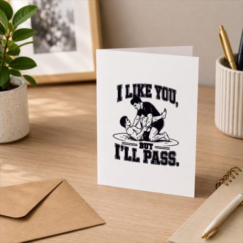 Passing Guard Bjj Vintage Greeting Card 3 Passing Guard Bjj Vintage Greeting Card