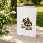 Pew Pew Madafakas Cow Rodeo Wild West Greeting Card