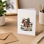 Pew Pew Madafakas Cow Rodeo Wild West Greeting Card
