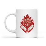Pinball Makes Me Say Bad Words Saying Quote Mug