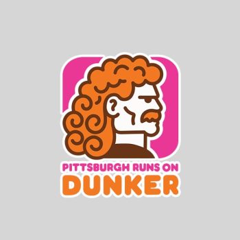 Pittsburgh Runs On Dunker Vintage Sticker