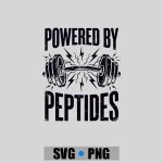 Powered By Peptides Bodybuilding Workout Weightlifting Gym PNG SVG
