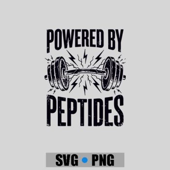 Powered By Peptides Bodybuilding Workout Weightlifting Gym PNG SVG