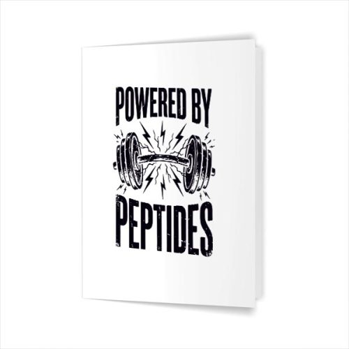 Powered By Peptides Bodybuilding Workout Weightlifting Gym Greeting Card
