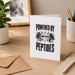 Powered By Peptides Bodybuilding Workout Weightlifting Gym Greeting Card
