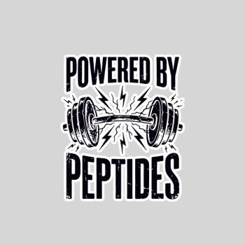 Powered By Peptides Bodybuilding Workout Weightlifting Gym Sticker