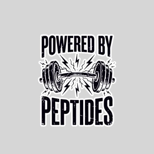 Powered By Peptides Bodybuilding Workout Weightlifting Gym Sticker