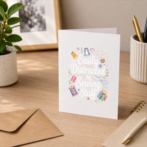 Quilting For Sewing Sew Quilter Sewer Greeting Card