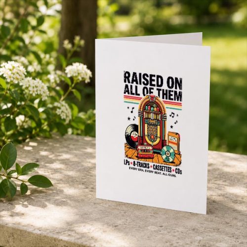 Raised On All Of Them Music Cassette Greeting Card