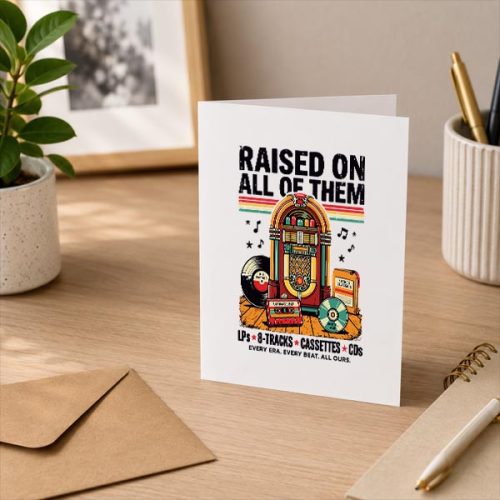 Raised On All Of Them Music Cassette Greeting Card