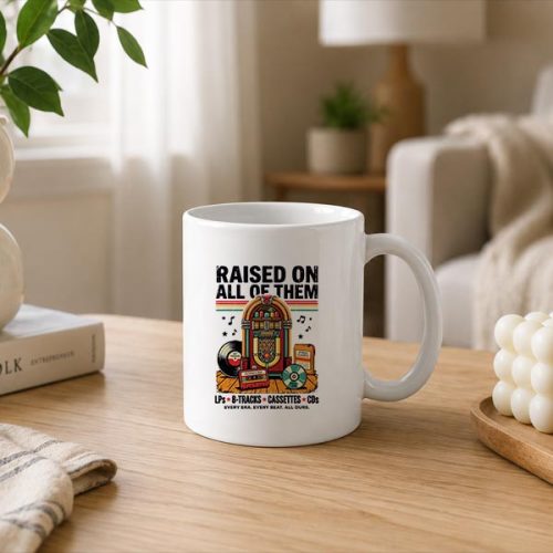 Raised On All Of Them Music Cassette Mug