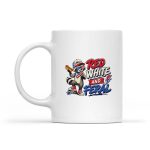 Red White And Feral Patriotic Raccoon American Flag Mug