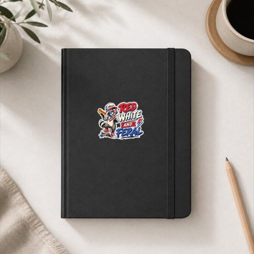 Red White And Feral Patriotic Raccoon American Flag Sticker