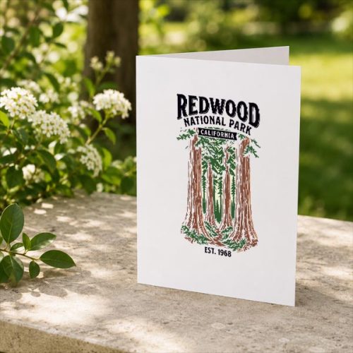 Redwood National Park California Vintage Greeting Card 2 Redwood National Park California Vintage Greeting Card
