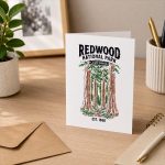 Redwood National Park California Vintage Greeting Card