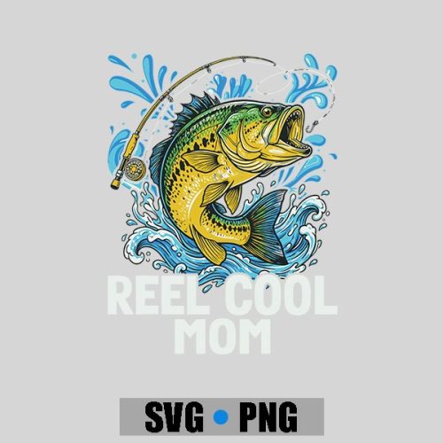Reel Mom Fishing Mom Vintage PNG SVG
