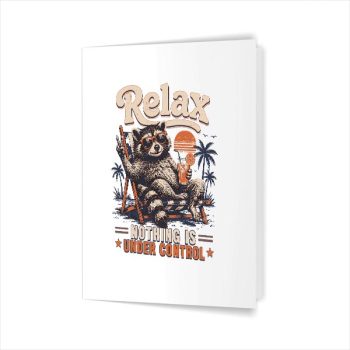 Relax Nothing Is Under Control Chill Raccoon Greeting Card