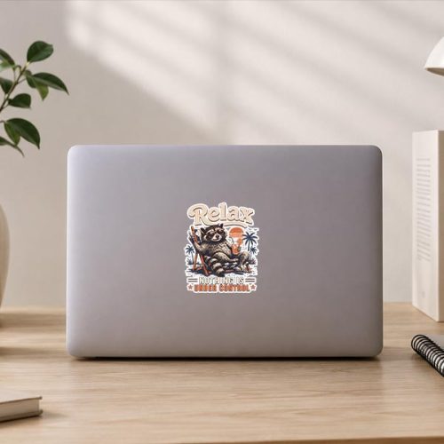 Relax Nothing Is Under Control Chill Raccoon Sticker 3 Relax Nothing Is Under Control Chill Raccoon Sticker