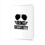 Ring Security Art For Ring Bearer Wedding Greeting Card