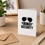 Ring Security Art For Ring Bearer Wedding Greeting Card