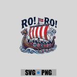 Ro Ro Norway Viking Ship Soccer Norwegian Fan Triblend PNG SVG