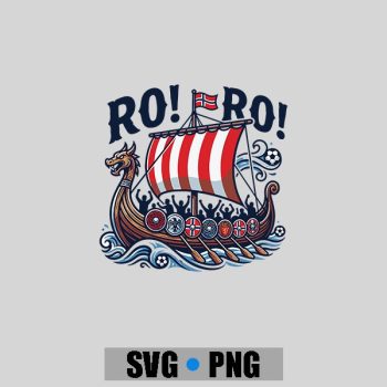 Ro Ro Norway Viking Ship Soccer Norwegian Fan Triblend PNG SVG