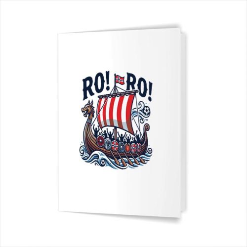Ro Ro Norway Viking Ship Soccer Norwegian Fan Triblend Greeting Card