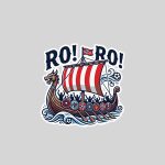 Ro Ro Norway Viking Ship Soccer Norwegian Fan Triblend Sticker