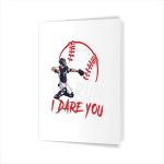 Run Steal I Dare You Baseball Catcher Greeting Card