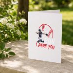 Run Steal I Dare You Baseball Catcher Greeting Card