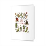 Sad Bug Summer Insect Inspired Indie Aesthetic Greeting Card