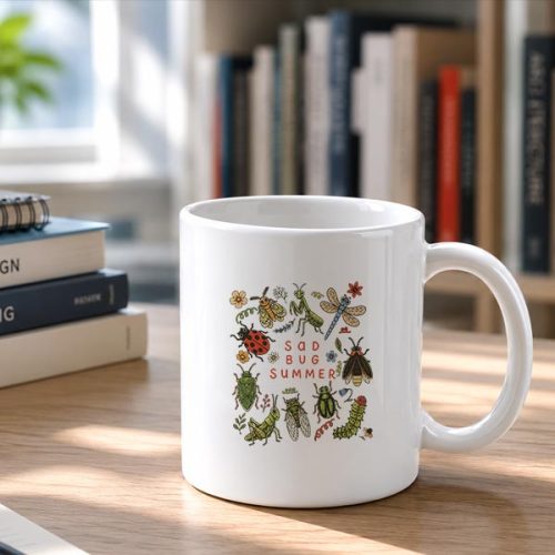 Sad Bug Summer Insect Inspired Indie Aesthetic Mug 2 Sad Bug Summer Insect Inspired Indie Aesthetic Mug