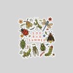 Sad Bug Summer Insect Inspired Indie Aesthetic Sticker