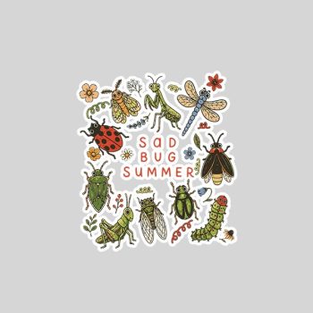 Homepage 150 Sad Bug Summer Insect Inspired Indie Aesthetic Sticker